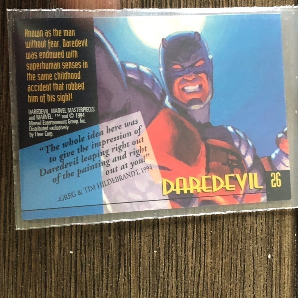 ’94 Marvel Masterpieces trading card: Daredevil #26